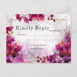 Fuchsia-Verzauberung: Wasserfarbe Postkarte