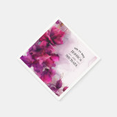 Fuchsia-Verzauberung: Wasserfarbe Serviette (Ecke)