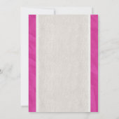Fuchsia Vintag Bow & Linen Wedding Einladungen (Rückseite)