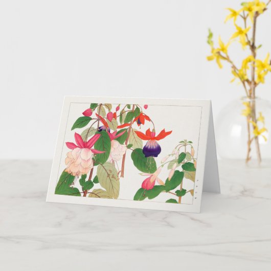 Fuchsia von Tanigami Konan Karte (Gelbe Blume)