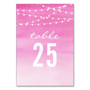 Fuchsia Wasserfarbe Tischnummer