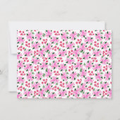 Fuchsia Wasserfarbener Blumengarten Personalisiert Mitteilungskarte (Rückseite)