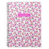 Fuchsia Wasserfarbener Blumengarten Personalisiert Notizblock (Vorderseite)