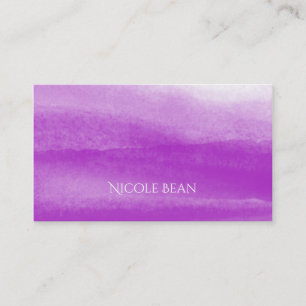 Fuchsia Watercolor Moderne Elegante Visitenkarte