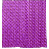 Fuchsia Wave Pattern Duschvorhang (Vorderseite)