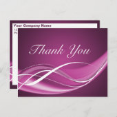 Fuchsia Wave Postcard Template Postkarte (Vorne/Hinten)