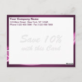 Fuchsia Wave Postcard Template Postkarte (Rückseite)