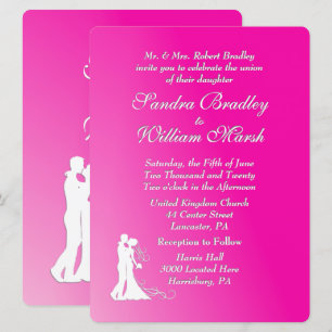 Fuchsia Wedding Einladung