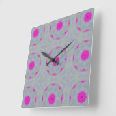 "Fuchsia Whisper" Wall Clock Quadratische Wanduhr (Winkel)