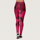 Fuchsia Wolken Abstrakt Leggings (Rückseite)
