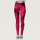 Fuchsia Wolken Abstrakt Leggings (Vorderseite)