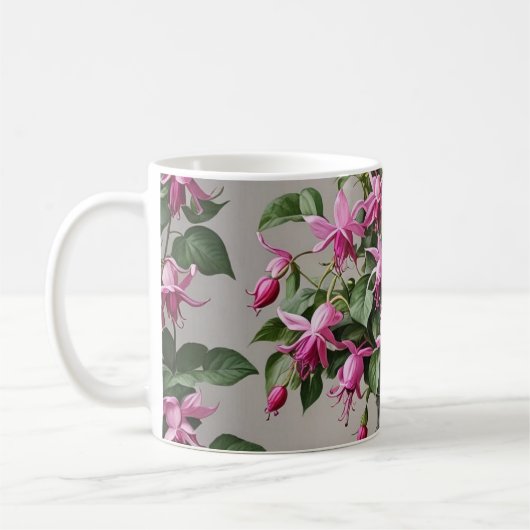 Fuchsias-Blume in Vase Kaffeetasse (Links)