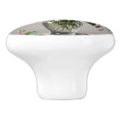 Fuchsias-Blume in Vase Keramikknauf (Seitenansicht)