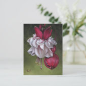 Fuchsias Postkarte (Stehend Vorderseite)