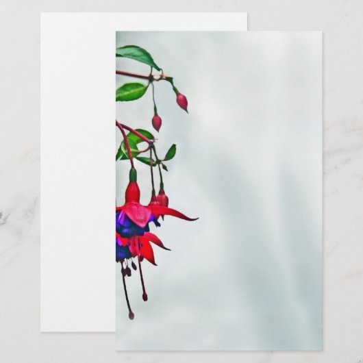 Fuchsie Briefpapier (Vorne/Hinten)