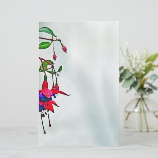 Fuchsie Briefpapier (Stehend Vorderseite)