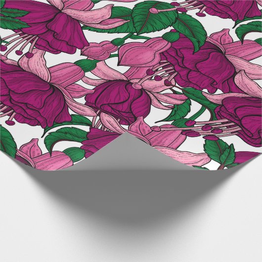Fuchsie Geschenkpapier (Ecke)