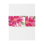 Fuchsie | Hochzeitsfeier mit grüner Flora Einladungsbanderole (Rückseitenbeispiel)