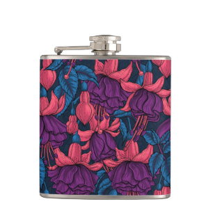 Fuchsie in Blau und Lila Flachmann