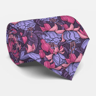 Fuchsie in rosa und violett krawatte