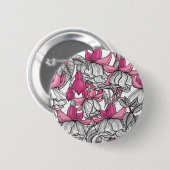 Fuchsie in weiß und rosa button (Vorne & Hinten)