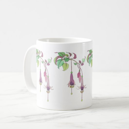 Fuchsie Kaffeetasse (Vorderseite Links)