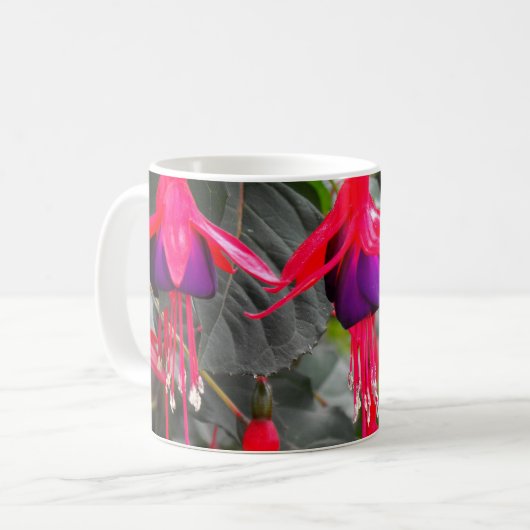 Fuchsie Kaffeetasse (Vorderseite Links)