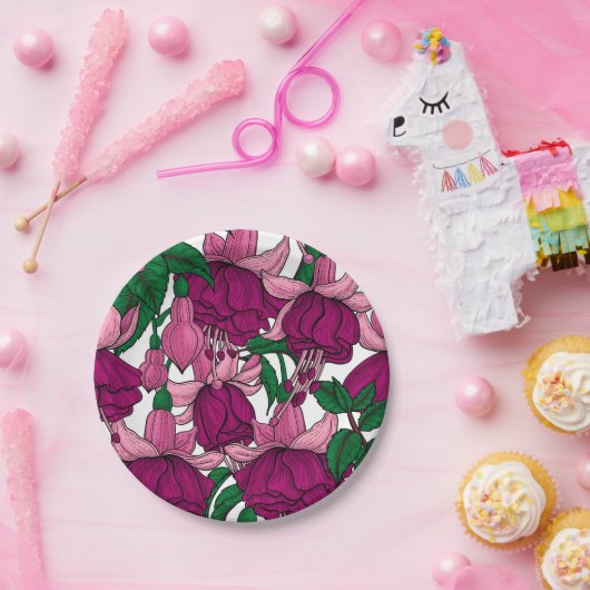 Fuchsie Pappteller (Party)