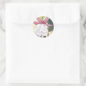 Fuchsie Runder Aufkleber (Tasche)