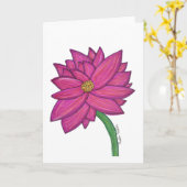 Fuchsien-Blumen-Leer Karte (Gelbe Blume)