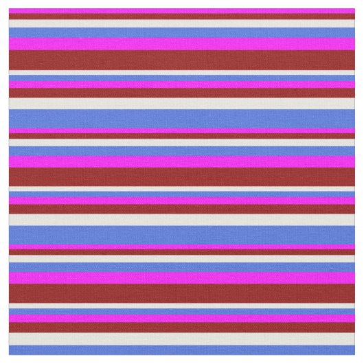 Fuchsien, Dunkelrot, Weiß und Royal blau farbig Stoff (Nahaufnahme)