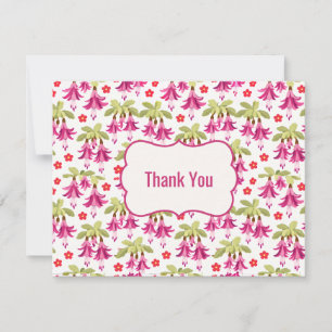 Fuchsien eleganten Dankeskarte zum Abschluss