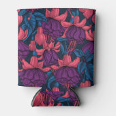 Fuchsien in blau und lila dosenkühler (Vorderseite)