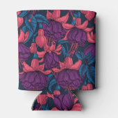 Fuchsien in blau und lila dosenkühler (Rückseite)