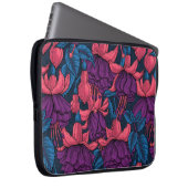 Fuchsien in blau und lila laptopschutzhülle (Vorne Rechts)