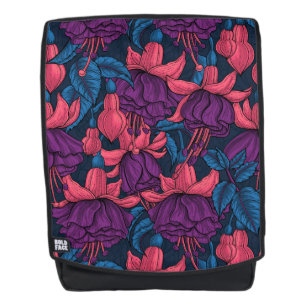 Fuchsien in blau und lila rucksack