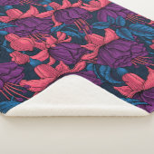 Fuchsien in blau und lila sherpadecke (3/4)