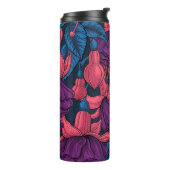 Fuchsien in blau und lila thermosbecher (Nach links gedreht)