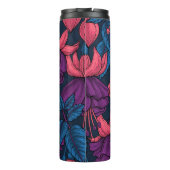 Fuchsien in blau und lila thermosbecher (Rückseite)