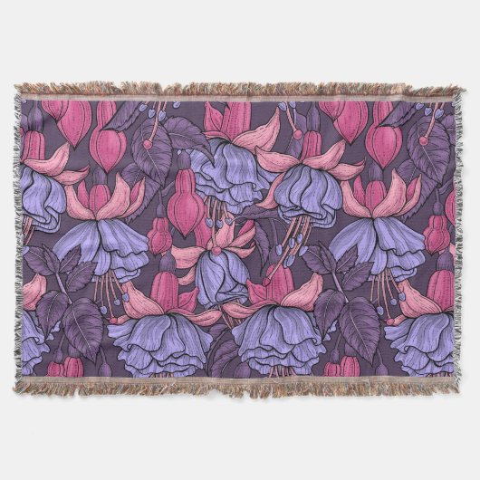 Fuchsien in Rosa und Violett Decke (Vorderseite)