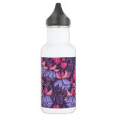 Fuchsien in Rosa und Violett Edelstahlflasche (Links)