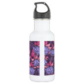 Fuchsien in Rosa und Violett Edelstahlflasche (Rückseite)