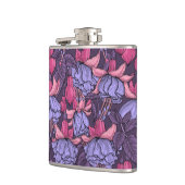 Fuchsien in Rosa und Violett Flachmann (Links)