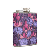 Fuchsien in Rosa und Violett Flachmann (Rechts)