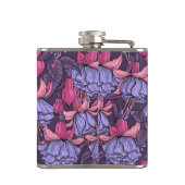 Fuchsien in Rosa und Violett Flachmann (Rückseite)