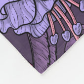 Fuchsien in Rosa und Violett Fleecedecke (Ecke)