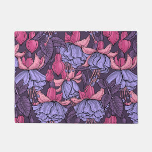 Fuchsien in Rosa und Violett Fußmatte