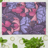 Fuchsien in Rosa und Violett Geschirrtuch (Gefaltet)
