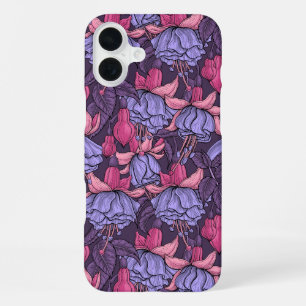 Fuchsien in Rosa und Violett iPhone 16 Plus Hülle