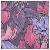 Fuchsien in Rosa und Violett Stoff (Muster)